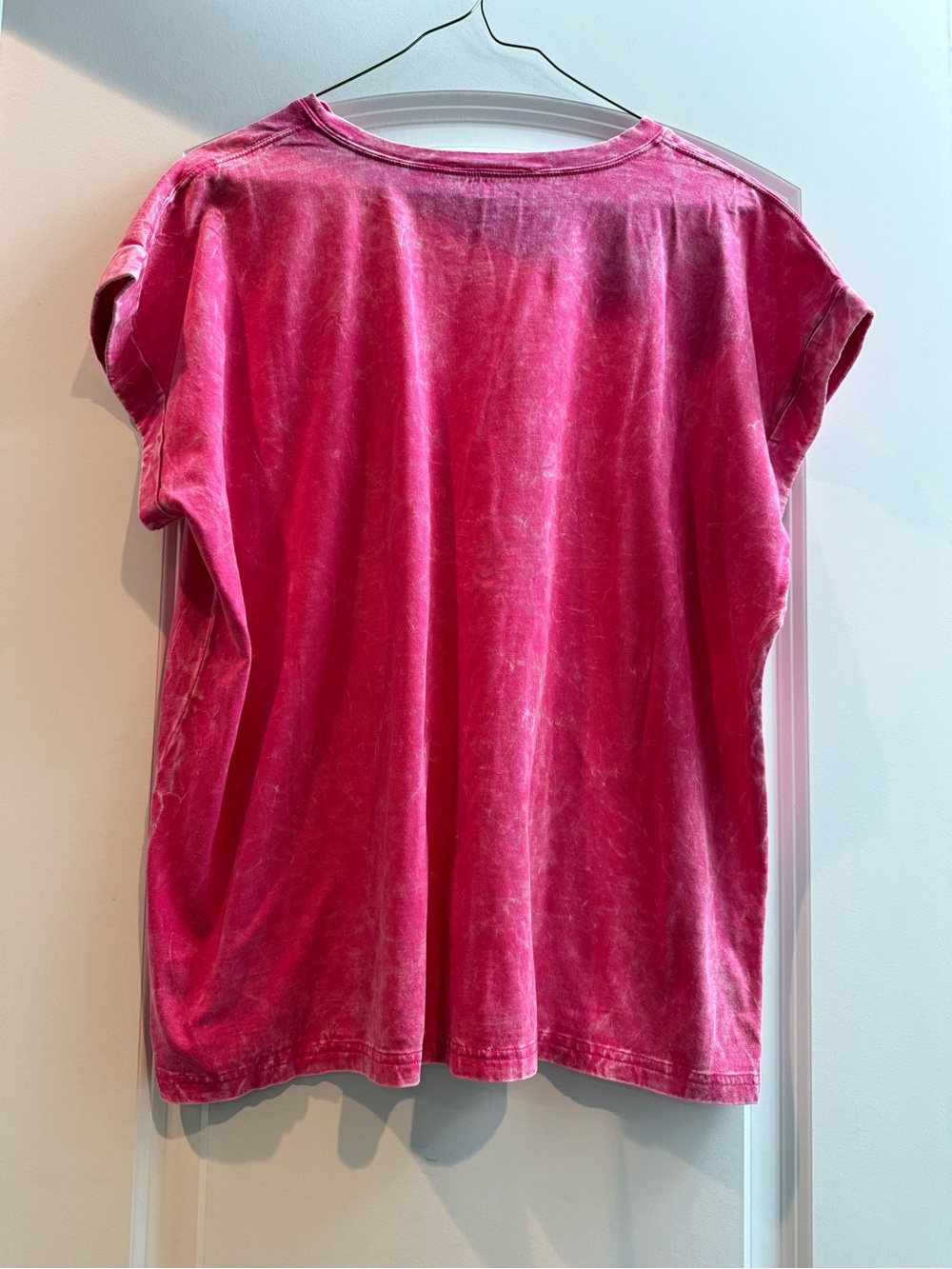Zenana Outfitters Washed Raspberry Pocket Tee - Picture 3 of 3